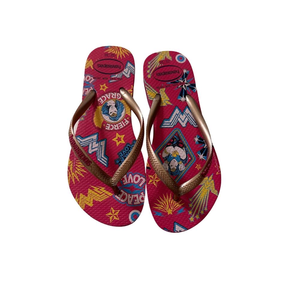 Wonder Woman Havaianas Red Flip Flop size 3 / 4